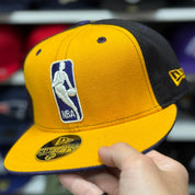 New Era Los Angeles Lakers 'NBA Logo' Black/Yellow 59FIFTY Fitted Hat - Product Image