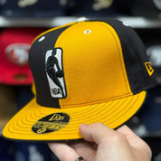 New Era Los Angeles Lakers 'NBA Pinwheel' Black/Yellow 59FIFTY Fitted Hat - Product Image
