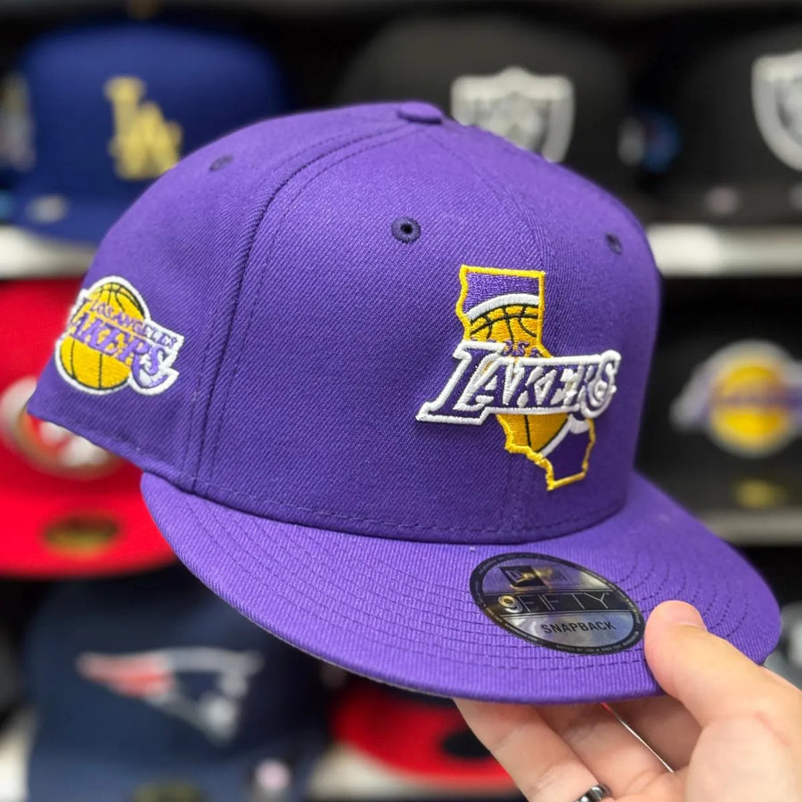 New Era Los Angeles Lakers 'State Identity' Purple 9FIFTY Snapback - Product Image