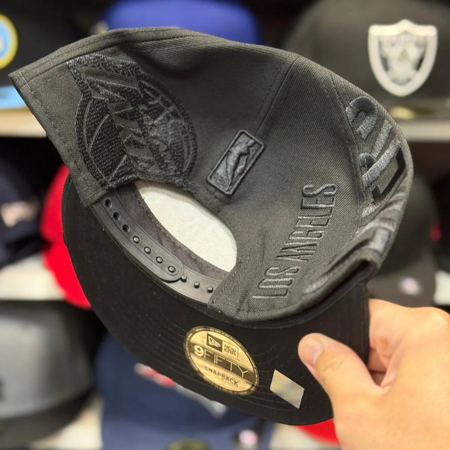 New Era Los Angeles Lakers 'Tip Off Series' All Black 9FIFTY Snapback - Product Image