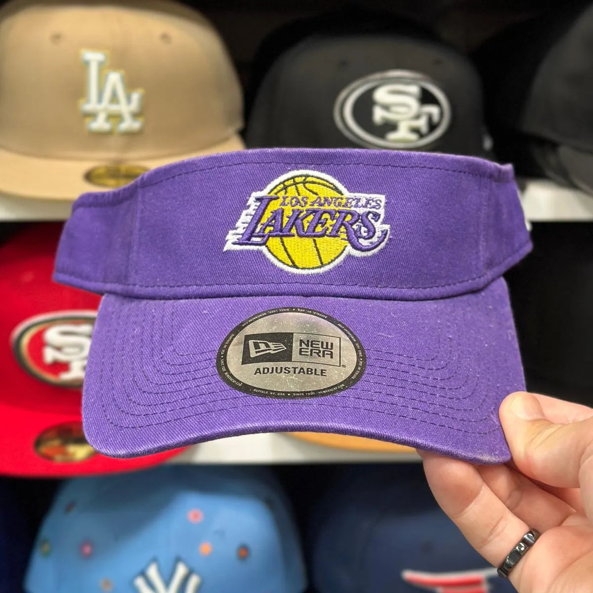 New Era Los Angeles Lakers Vintage Visor | Purple - Product Image