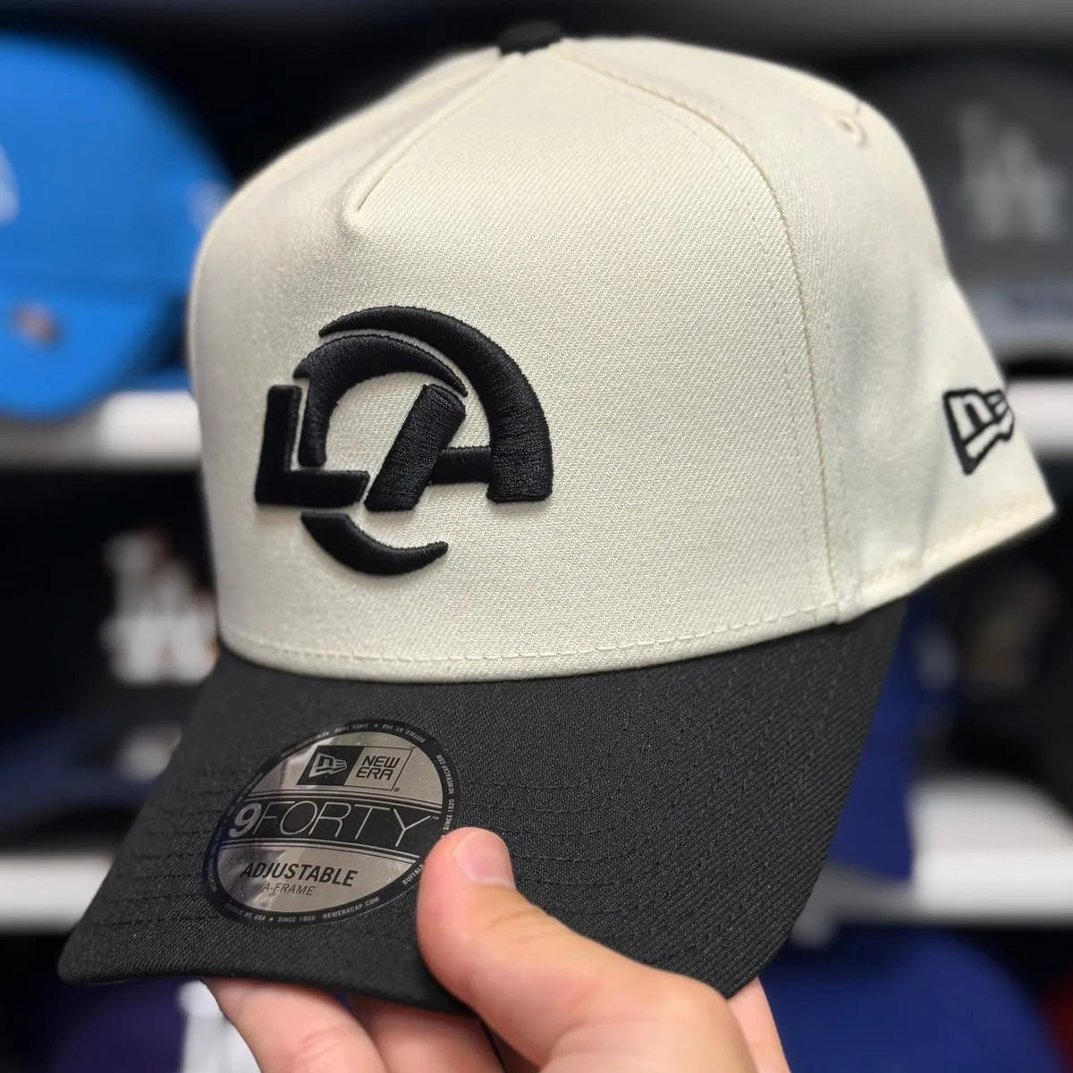 New Era Los Angeles Rams A-Frame Creme/Black 9FORTY Snapback - Product Image