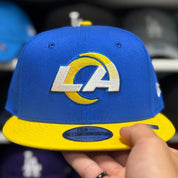 New Era Los Angeles Rams Blue/Yellow 9FIFTY Snapback - Product Image