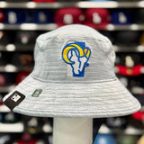 New Era Los Angeles Rams Bucket Hat | Silver / Blue Under Brim