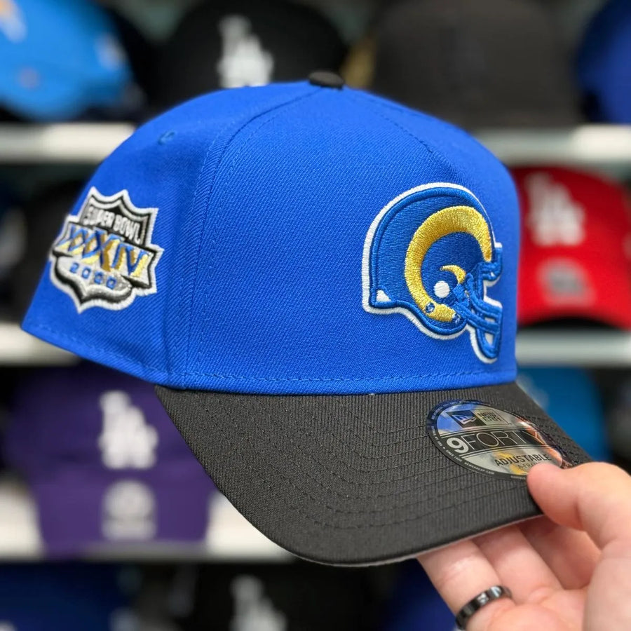 New Era Los Angeles Rams 'Super Bowl XXXIV' A-Frame Blue/Black 9FORTY Snapback - Product Image