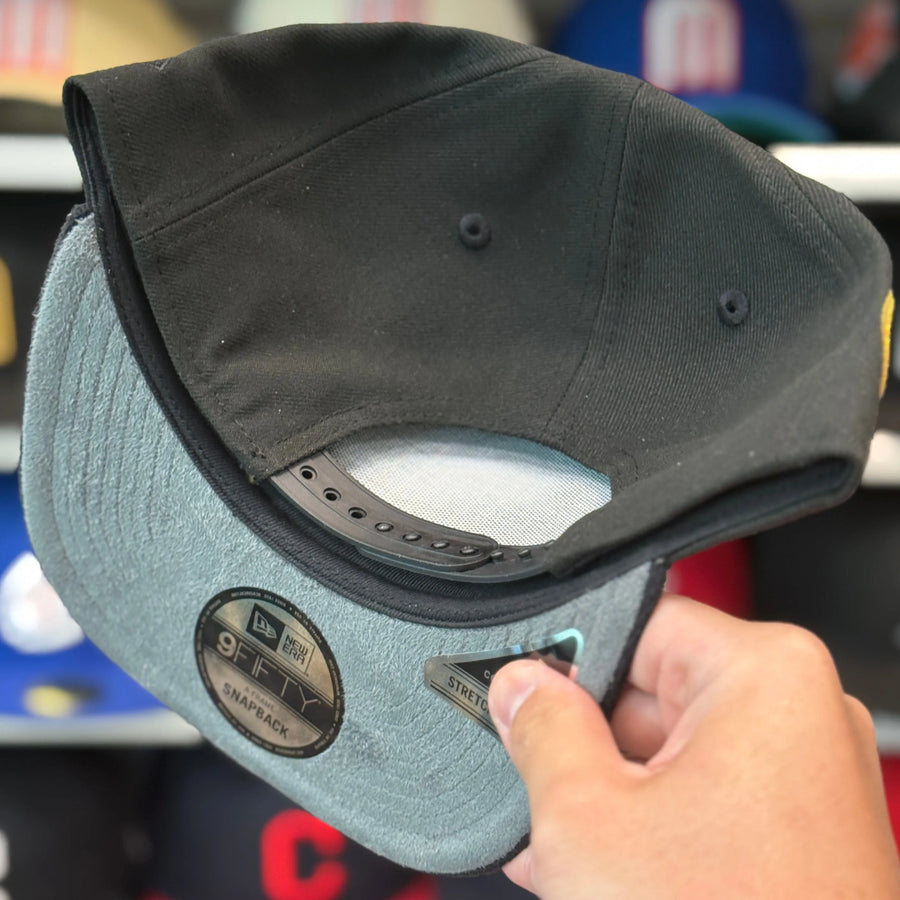 New Era Mexico 'Aztec' A-Frame Black Suede 9FIFTY Snapback - Product Image