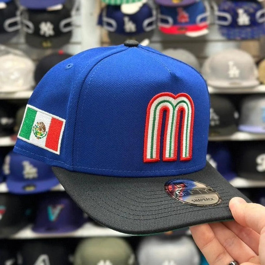New Era Mexico M 'World Baseball Classic' A-Frame Blue/Black 9FIFTY Snapback - Product Image