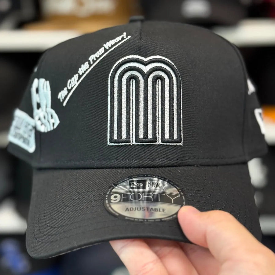 New Era Mexico WBC 'NE Anniversary' A-Frame Black/White 9FORTY Snapback - Product Image