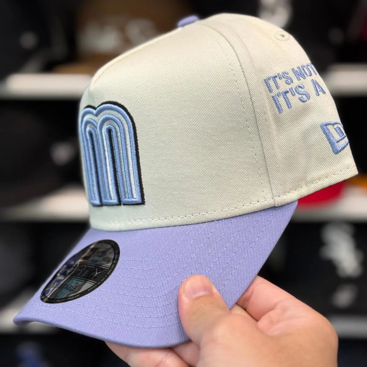 New Era Mexico WBC 'NE Anniversary' A-Frame Creme/Lavender 9FORTY Snapback - Product Image