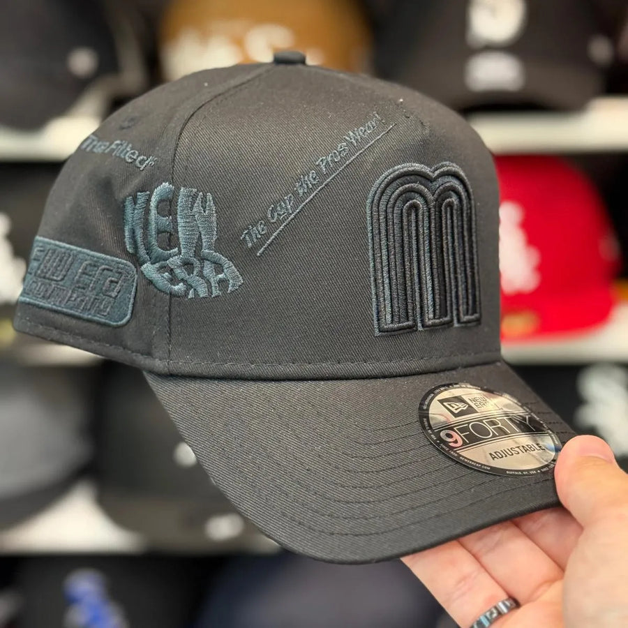 New Era Mexico WBC'NE Anniversary' A-Frame All Black 9FORTY Snapback - Product Image