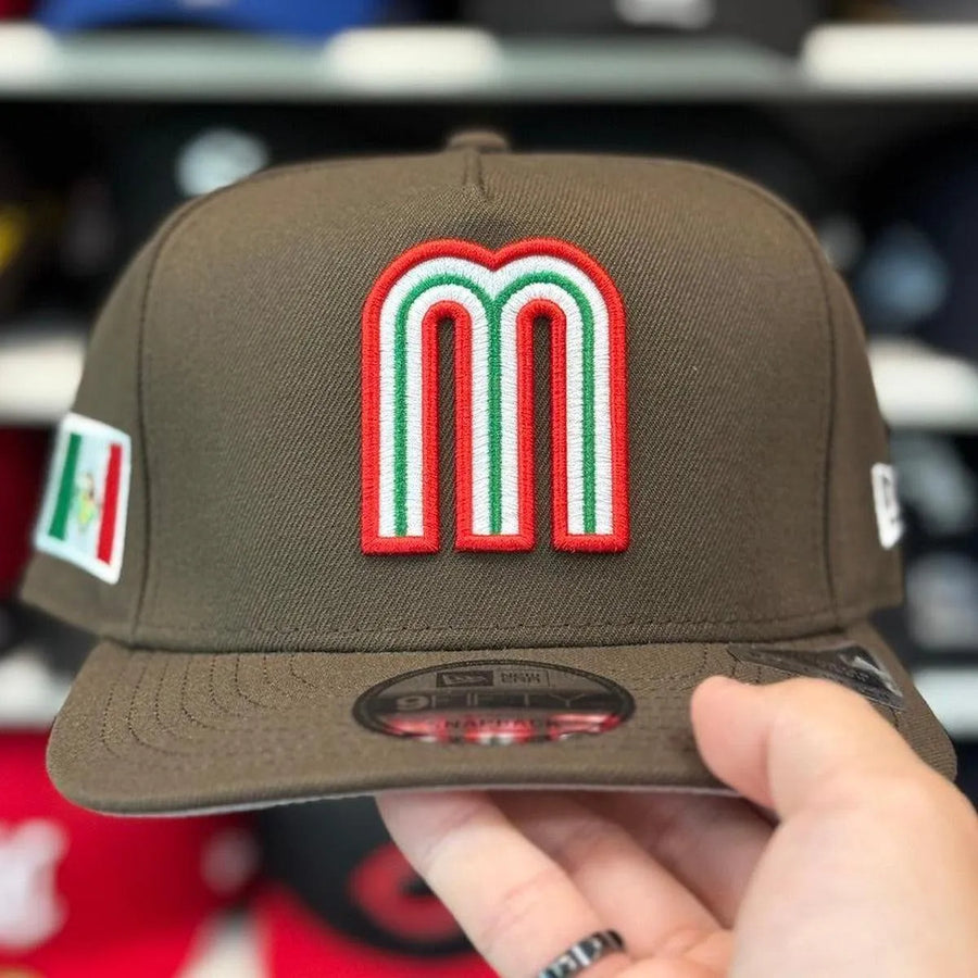 New Era Mexico World Baseball Classics A-Frame Brown 9FIFTY Snapback - Product Image