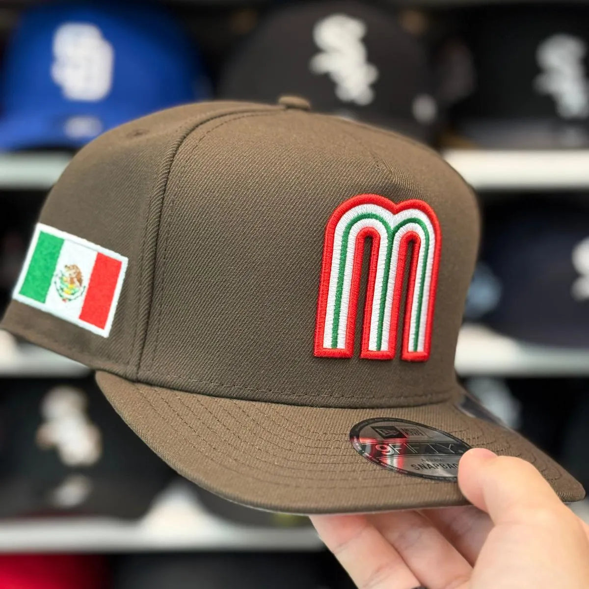 New Era Mexico World Baseball Classics A-Frame Brown 9FIFTY Snapback - Product Image
