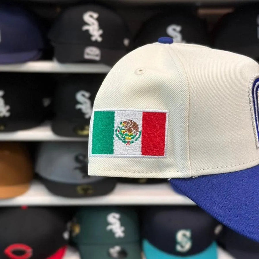 New Era Mexico World Baseball Classics A-Frame Creme/Blue 9FIFTY Snapback - Product Image