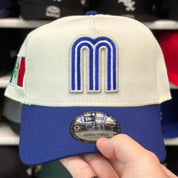 New Era Mexico World Baseball Classics A-Frame Creme/Blue 9FIFTY Snapback - Product Image