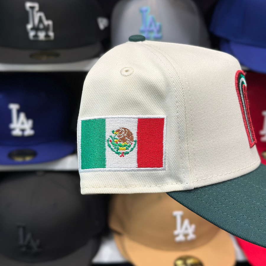 New Era Mexico World Baseball Classics A-Frame Creme/Green 9FORTY Snapback - Product Image