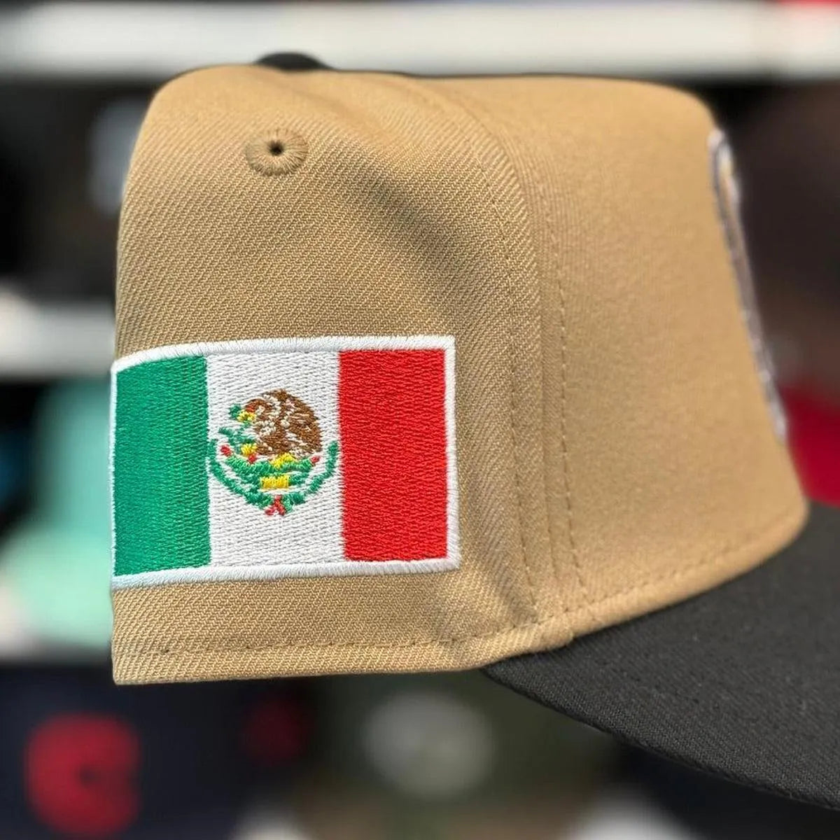 New Era Mexico World Baseball Classics A-Frame Tan/Black 9FORTY Snapback - Product Image