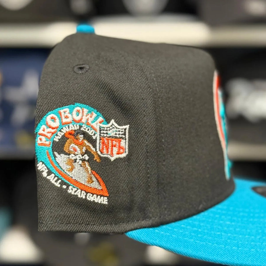 New Era Miami Dolphins '2001 Pro Bowl' A-Frame Black/Teal 9FIFTY Snapback - Product Image
