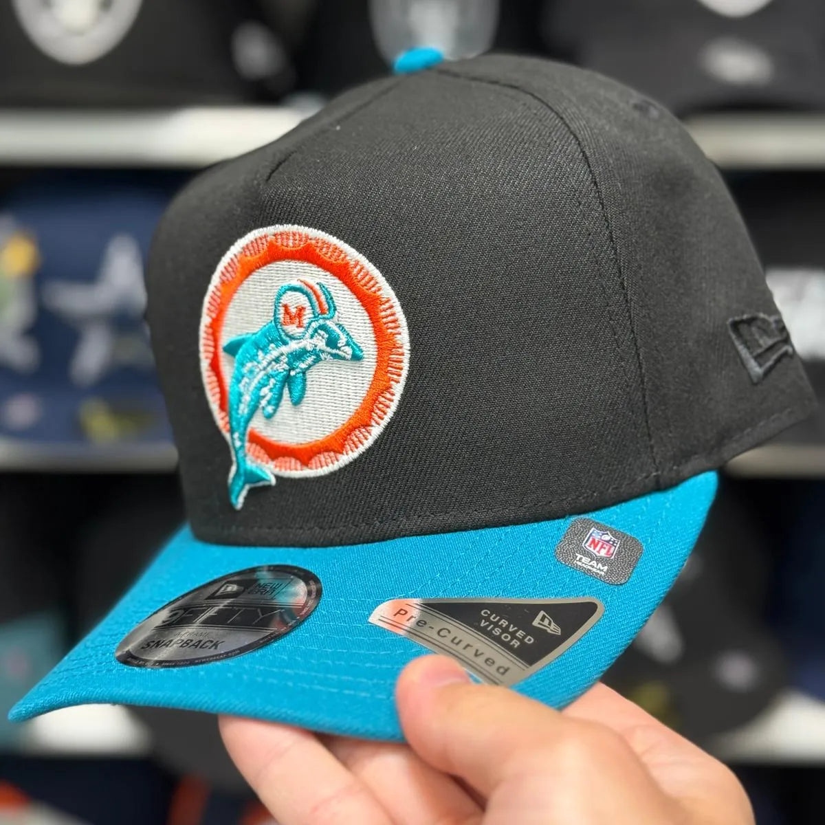 New Era Miami Dolphins '2001 Pro Bowl' A-Frame Black/Teal 9FIFTY Snapback - Product Image