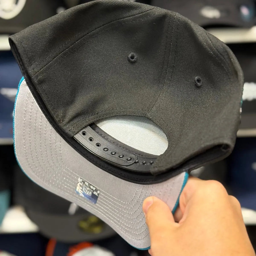 New Era Miami Dolphins '2001 Pro Bowl' A-Frame Black/Teal 9FIFTY Snapback - Product Image