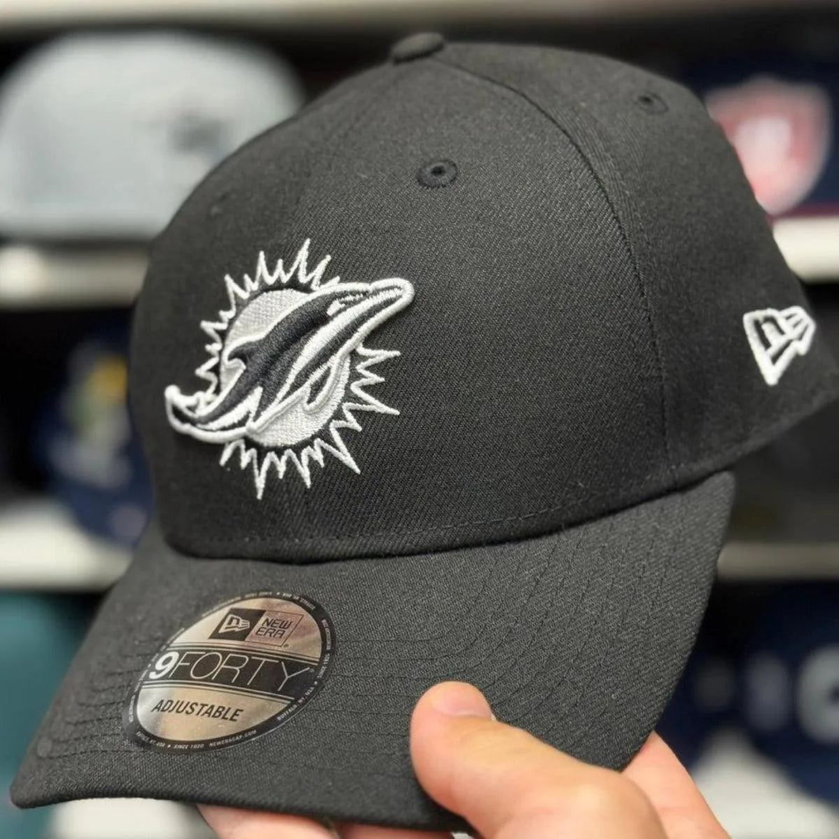 New Era Miami Dolphins 9FORTY Ball Cap | Black - Product Image