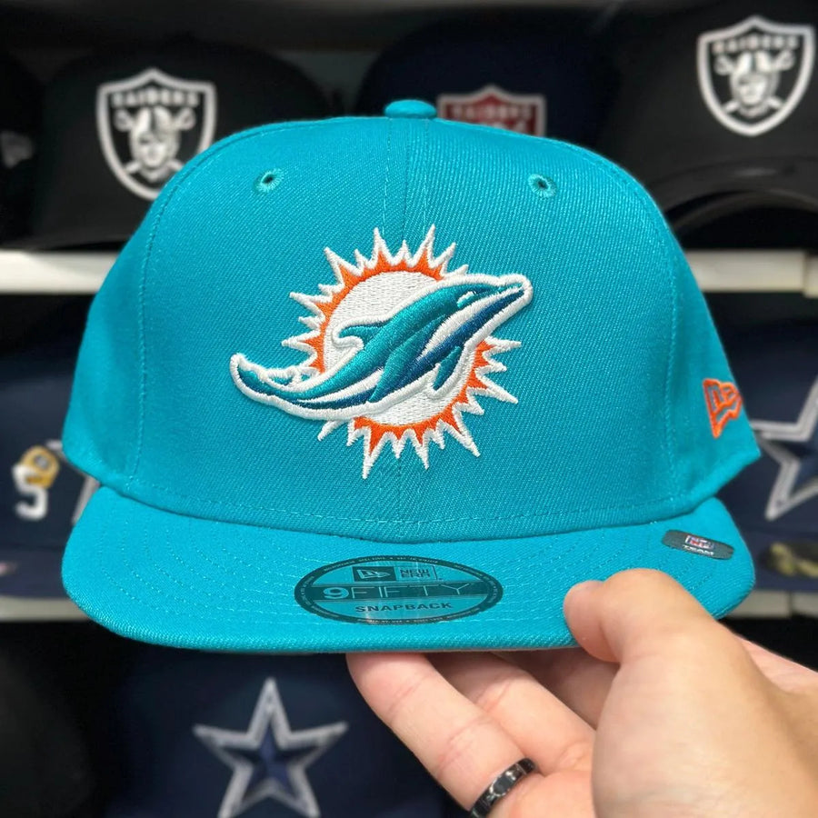 New Era Miami Dolphins Teal/Orange 9FIFTY Snapback - Product Image