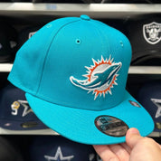 New Era Miami Dolphins Teal/Orange 9FIFTY Snapback - Product Image