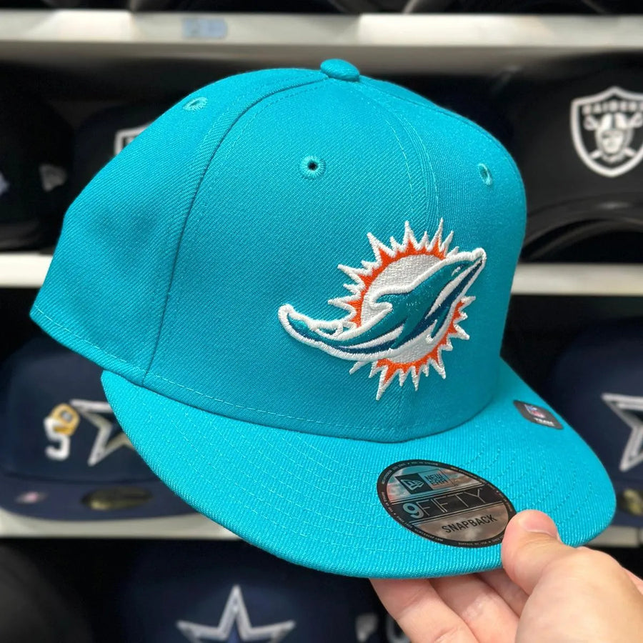 New Era Miami Dolphins Teal/Orange 9FIFTY Snapback - Product Image