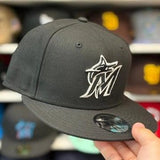 New Era Miami Marlins Black/White 9FIFTY Snapback