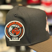 New Era Naranjeros de Hermosillo '1958' A-Frame Black/Brown 9FORTY Snapback | Glow in the Dark - Product Image