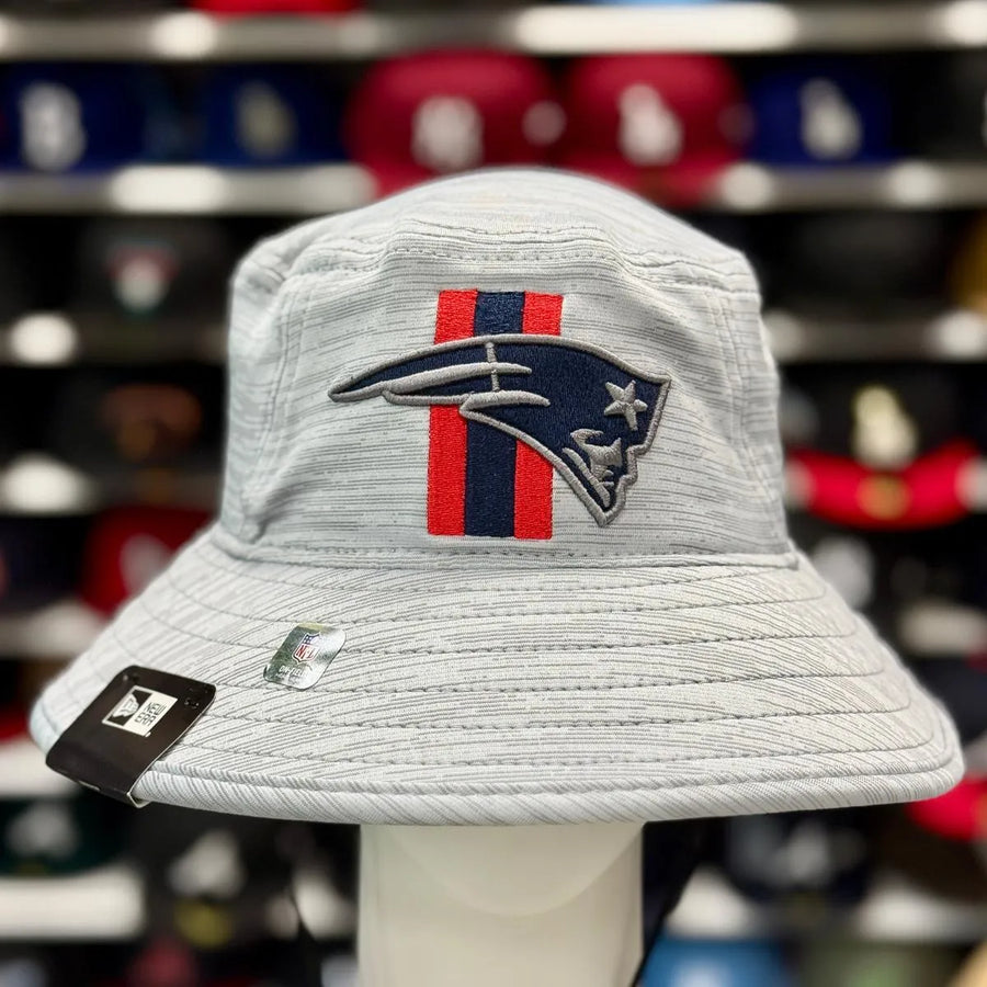 New Era New England Patriots Bucket Hat | Silver / Navy Under Brim - Product Image