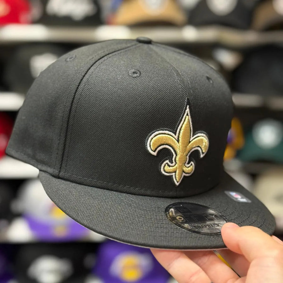 New Era New Orleans Saints Black/Gold 9FIFTY Snapback - Product Image