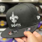New Era New Orleans Saints Black/White 9FIFTY Snapback - Product Image