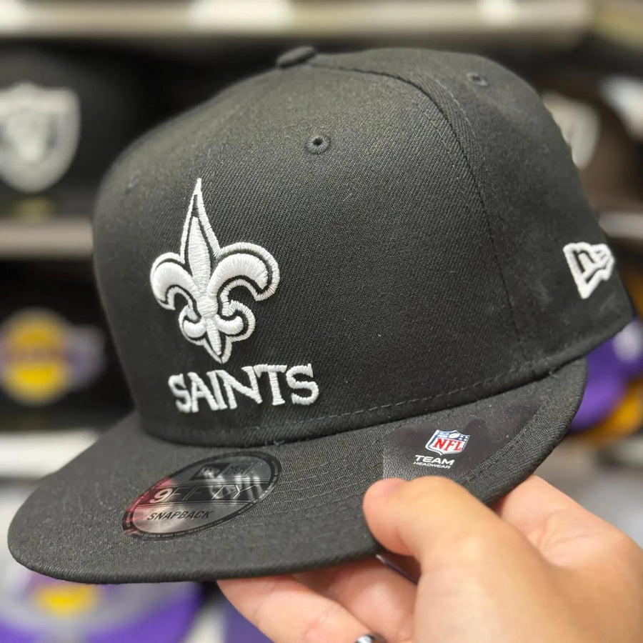 New Era New Orleans Saints Black/White 9FIFTY Snapback - Product Image