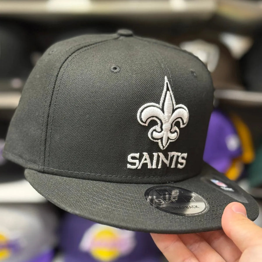 New Era New Orleans Saints Black/White 9FIFTY Snapback - Product Image