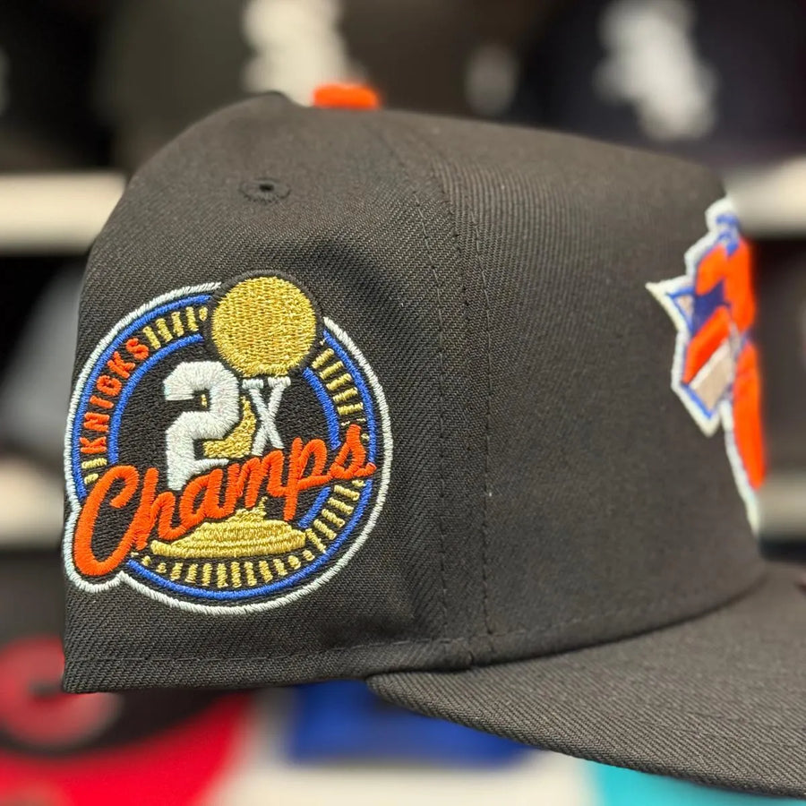 New Era New York Knicks 'Katakana 2x Champions' A-Frame Black 9FIFTY Snapback - Product Image