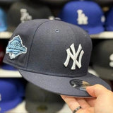 New Era New York Yankees '1996 World Series' Navy 9FIFTY Snapback | Baby Blue Paisley Under Brim