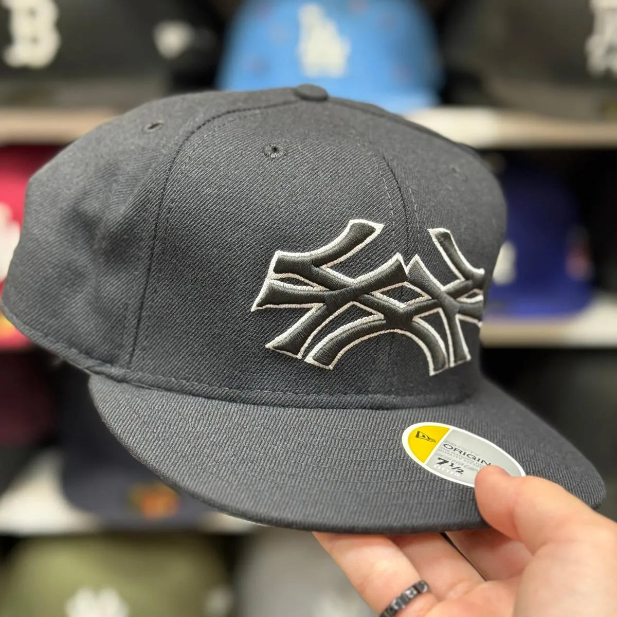 New Era New York Yankees 'Dual Logo' Black 59FIFTY Fitted Hat - Product Image
