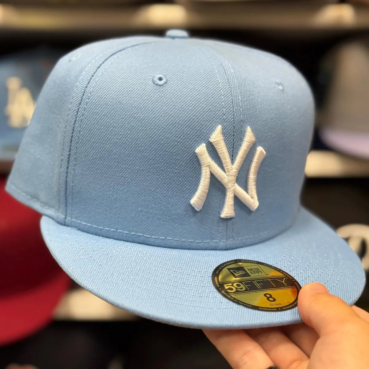 New Era New York Yankees Light Blue 59FIFTY Fitted Hat - Product Image