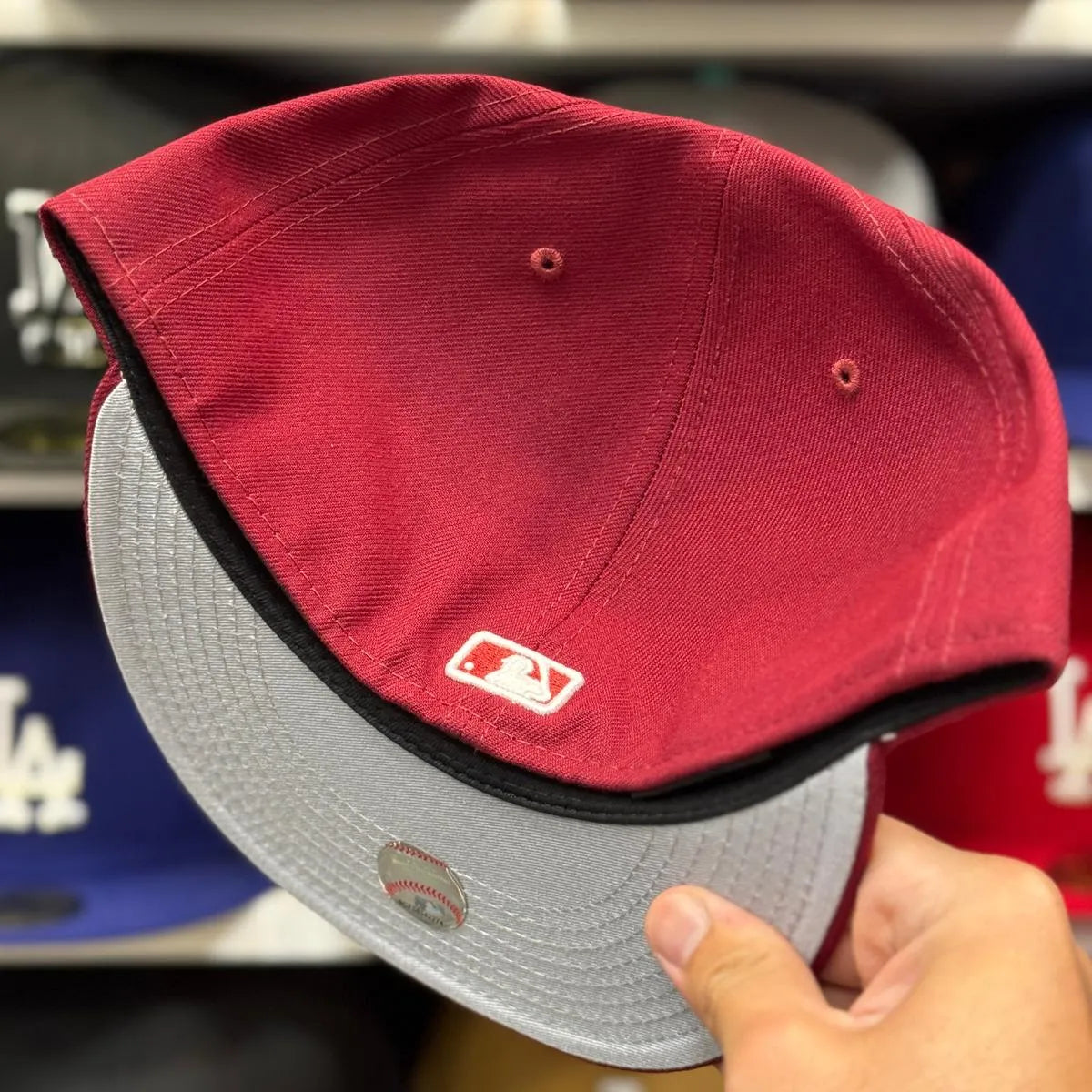 New Era New York Yankees Maroon/White 59FIFTY Fitted Hat - Product Image