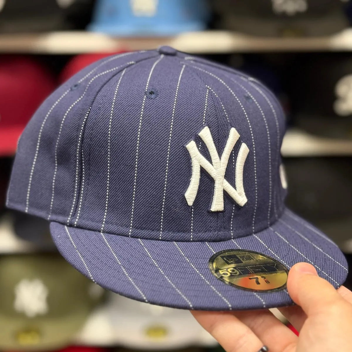 New Era New York Yankees 'Pin Stripe' Navy 59FIFTY Fitted Hat - Product Image