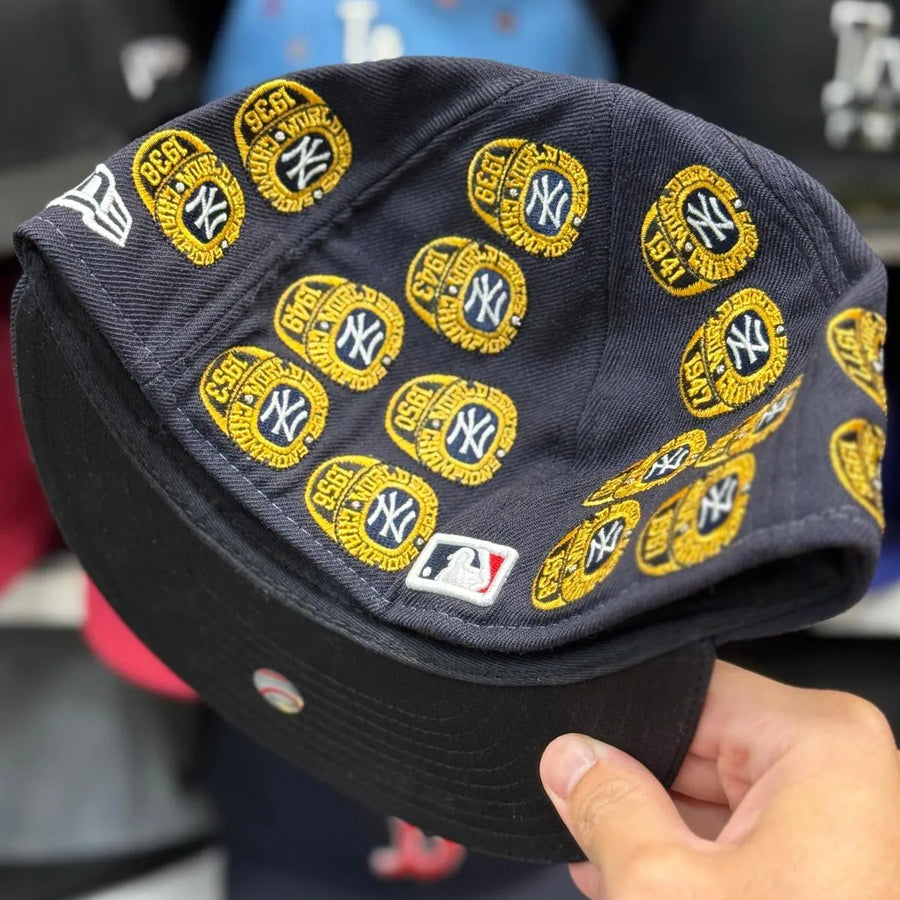 New Era New York Yankees 'World Series Champions Ring' Navy 59FIFTY Fitted Hat | Gold Silk Inline - Product Image