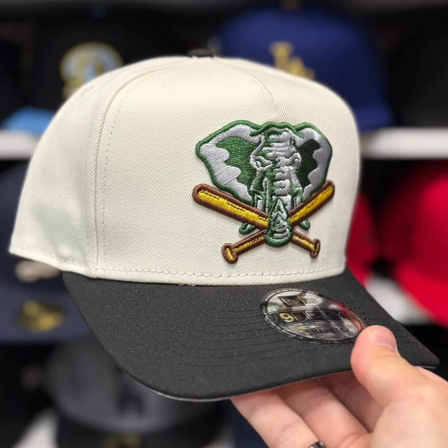 New Era Oakland Athletics A-Frame Creme/Black 9FIFTY Snapback - Product Image