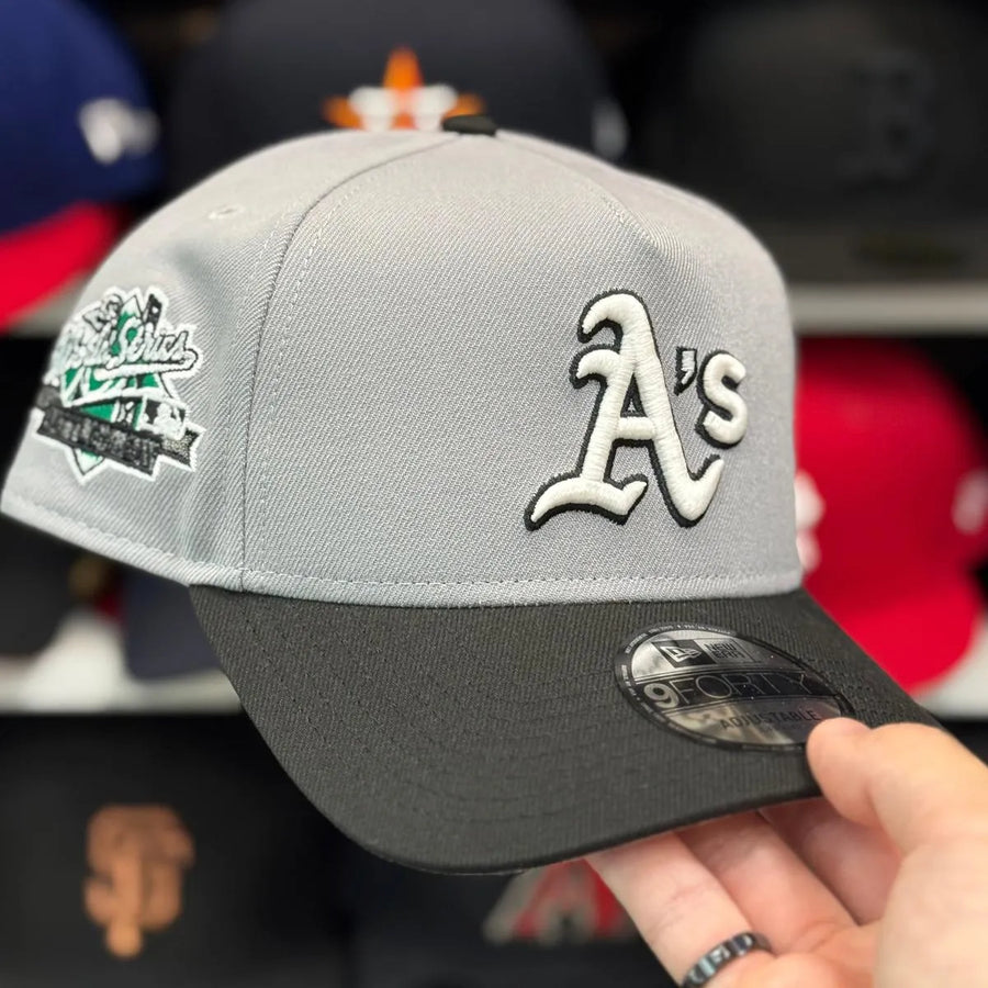 New Era Oakland Athletics '1998 World Series' A-Frame Silver/Black 9FORTY Snapback | Glow in the Dark - Product Image
