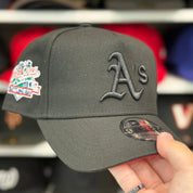 New Era Oakland Athletics '1999 Battle of the Bay' A-Frame All Black 9FORTY Snapback - Scarlet - Product Image