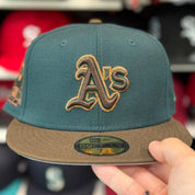 New Era Oakland Athletics '40th Anniversary' Dark Green/Copper 59FIFTY Fitted Hat - Product Image