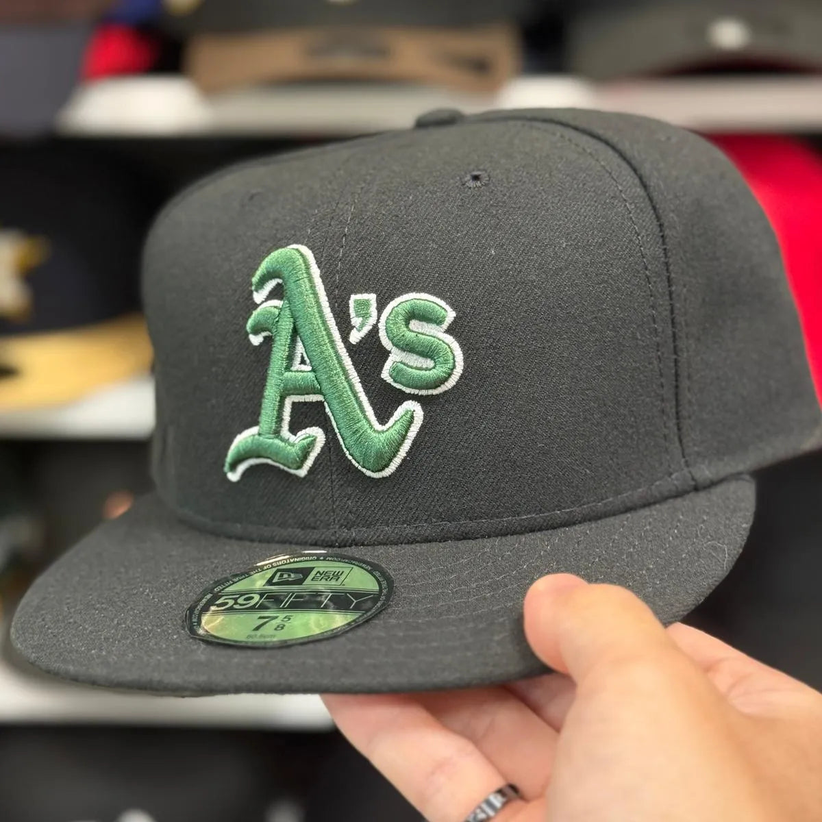 New Era Oakland Athletics Black 59FIFTY Fitted Hat - Product Image