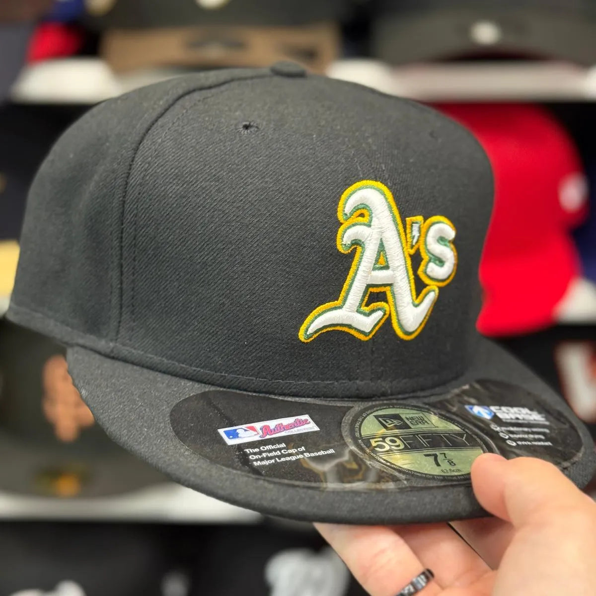 New Era Oakland Athletics Black 59FIFTY Fitted Hat - Product Image