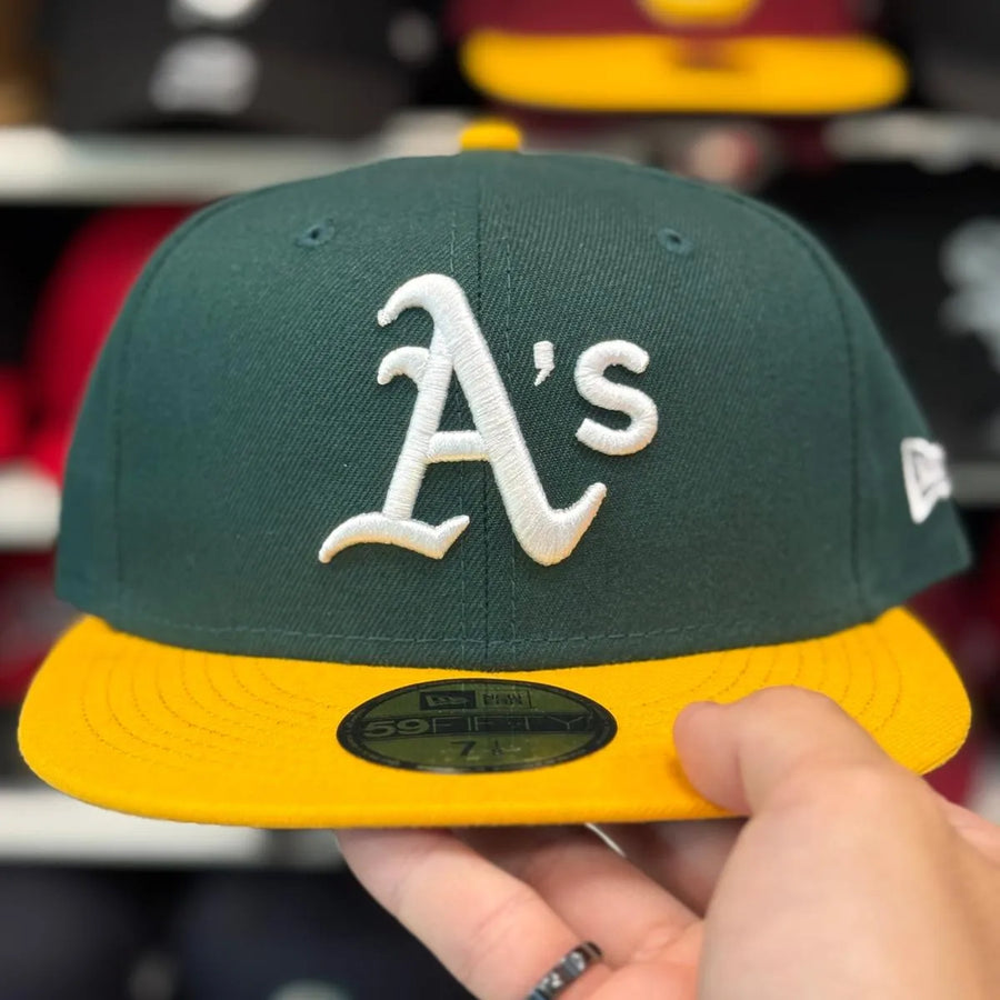 New Era Oakland Athletics Green/Yellow 59FIFTY Fitted Hat - Product Image