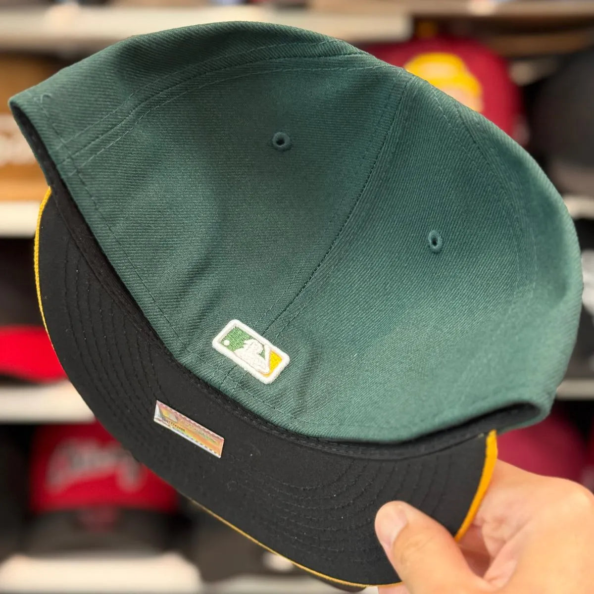 New Era Oakland Athletics Green/Yellow 59FIFTY Fitted Hat - Product Image
