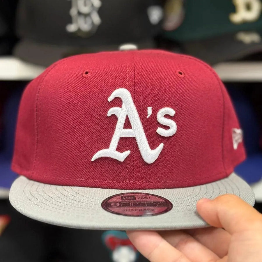 New Era Oakland Athletics Maroon/Silver 9FIFTY Snapback - Product Image